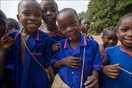 Children wearing school uniform, Makeni Sierra Leone